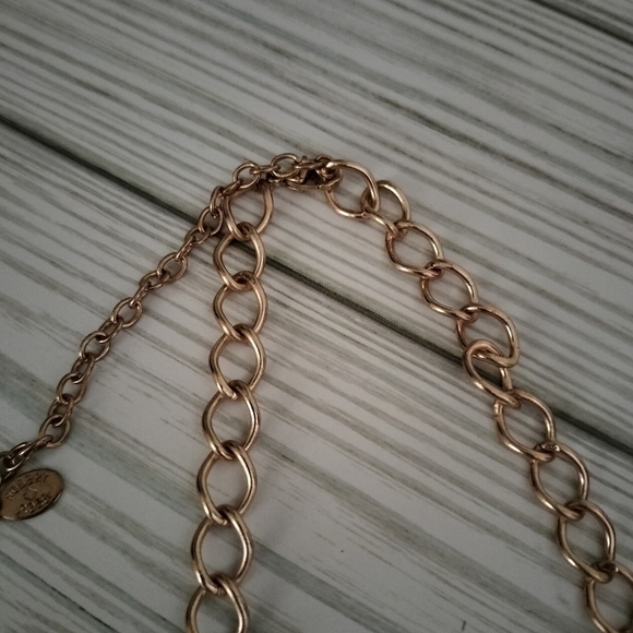 Robert Rose Gold tone Necklace with  Purple Stations Beads Chunky - Picture 4 of 7